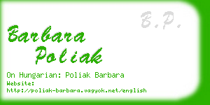barbara poliak business card